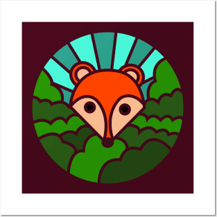 Fox of the woods mosaic (Pocket size size) Posters and Art